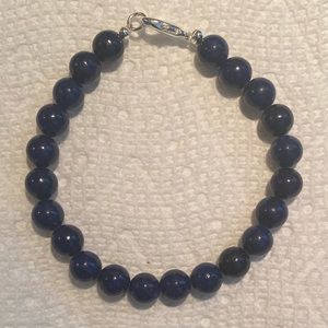 Blue Lapis 8mm Stones Bracelet 7.25 Inches